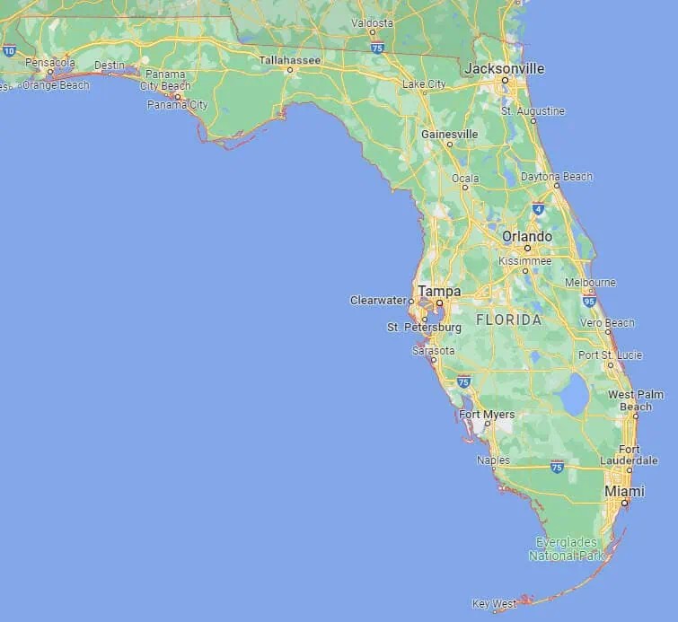 Car Shipping Route Map Florida