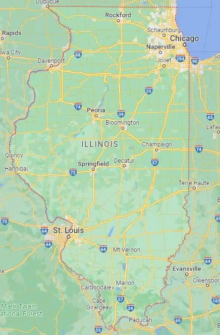 Car Shipping Route Map Illinois