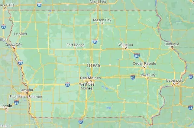 Car Shipping Route Map Iowa