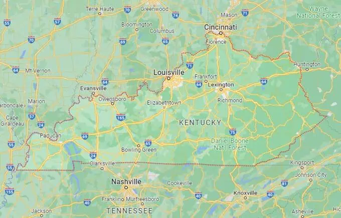 Car Shipping Route Map Kentucky