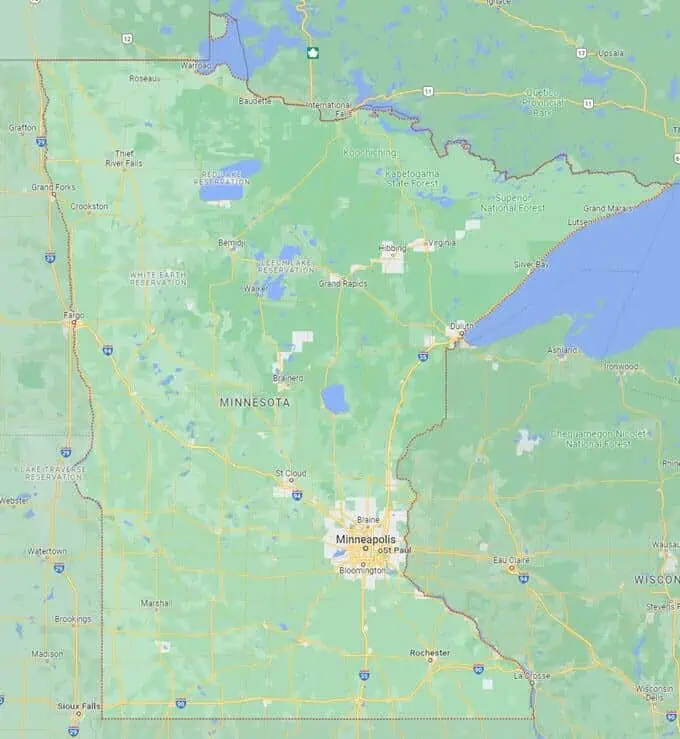 Car Shipping Route Map Minnesota