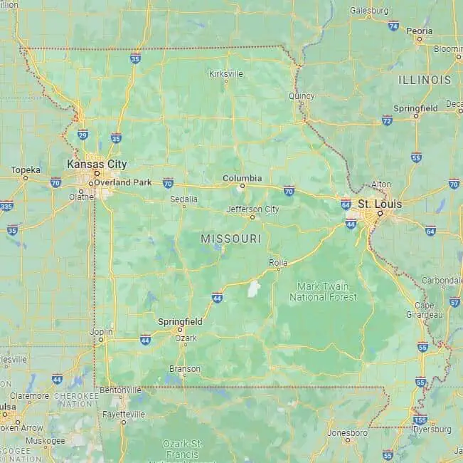 Car Shipping Route Map Missouri