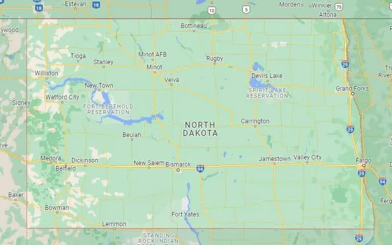 Car Shipping Route Map North Dakota