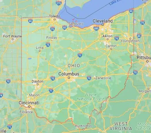 Car Shipping Route Map Ohio