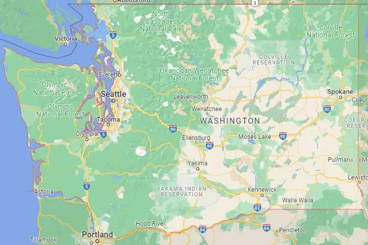 Car Shipping Route Map Washington